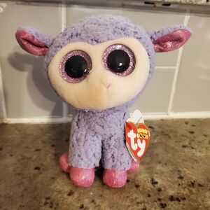 Ty Beanie Boos (6‎ inch) LAVENDER the LAMB Easter Holiday Springtime NWT 2016